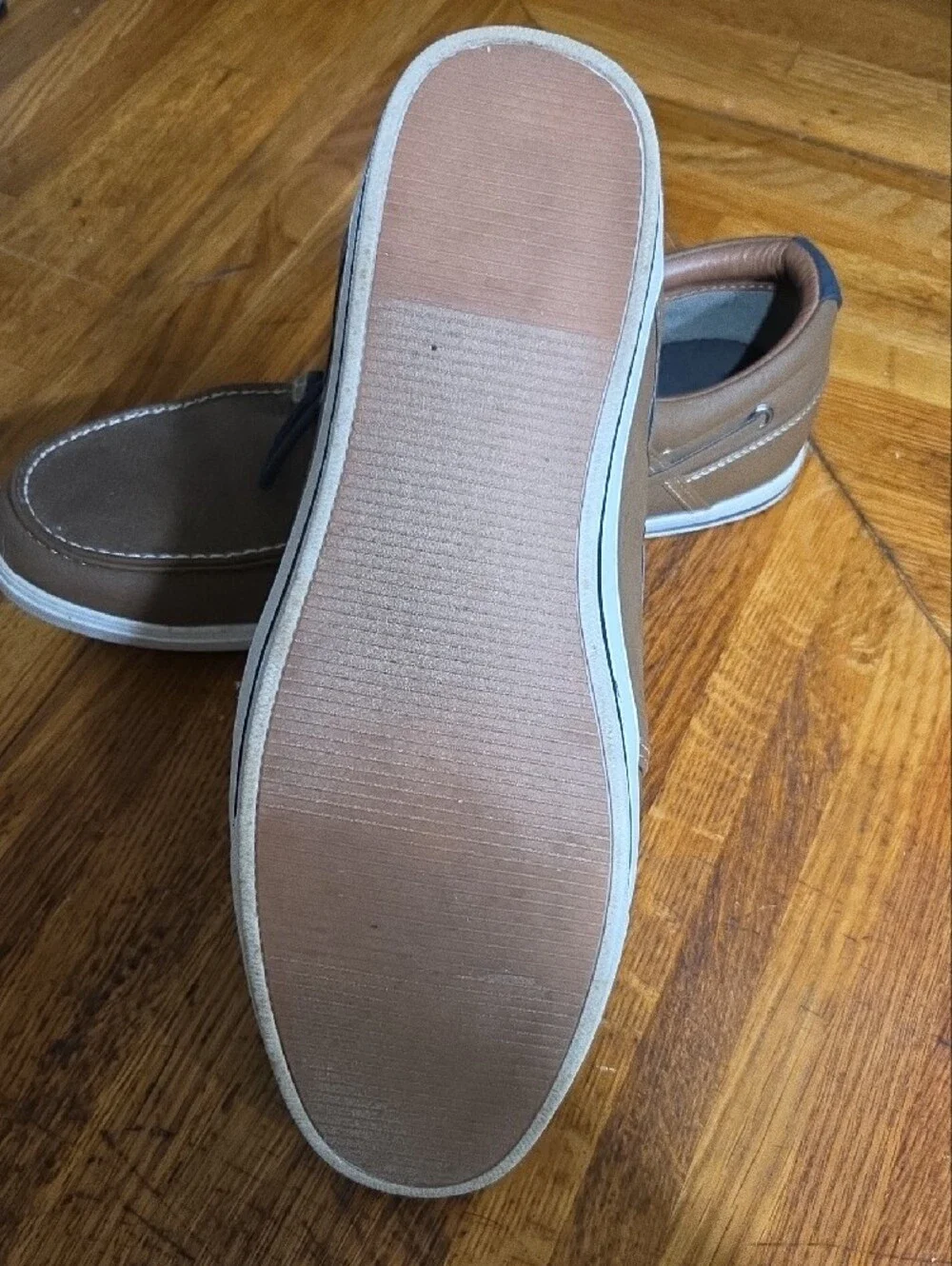 SONOMA Men's Tan and Navy Boat Shoes